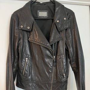 Aritzia Mackage Kenya Leather Jacket - black - Size large
